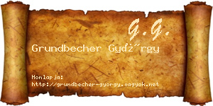 Grundbecher György névjegykártya